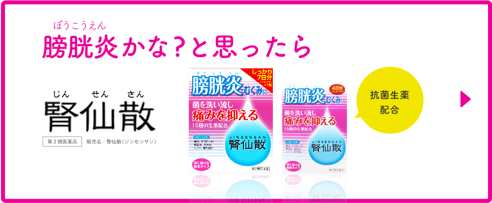 膀胱炎をくり返さないために じんせんさん腎仙散