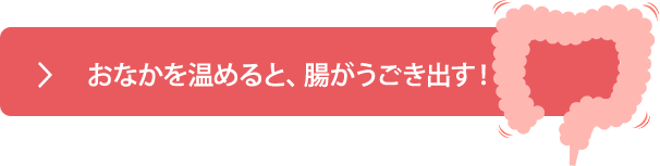 おなかを温めると、腸がうごき出す！