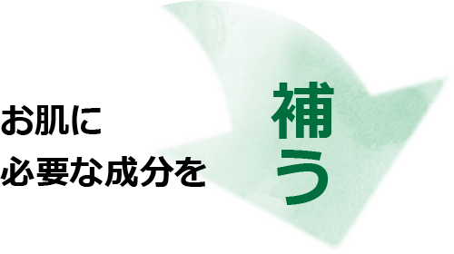 お肌に必要な成分を補う